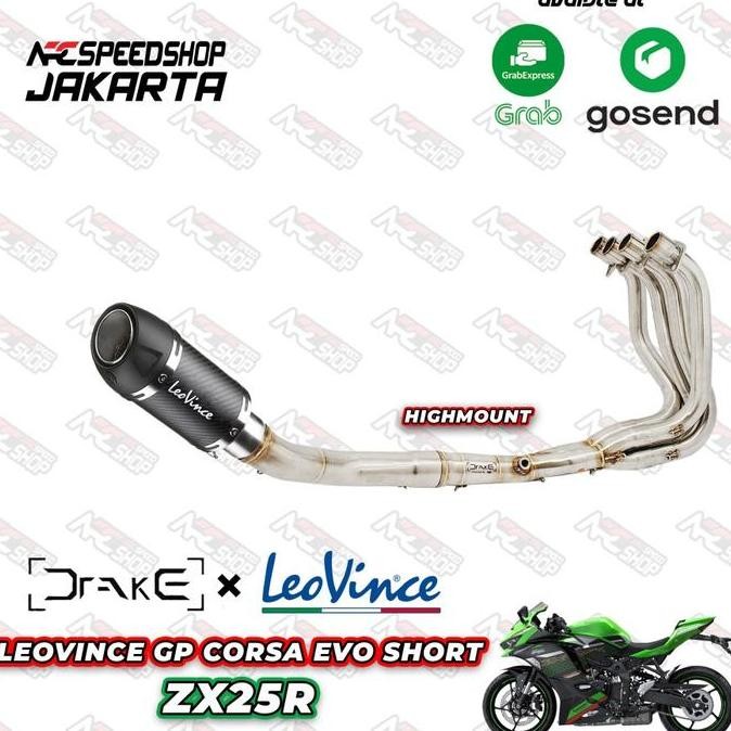 Knalpot Motor Leovince Corsa Evo Short Kawasaki ZX25R ZX 25 R ZX 25R Motorcycle