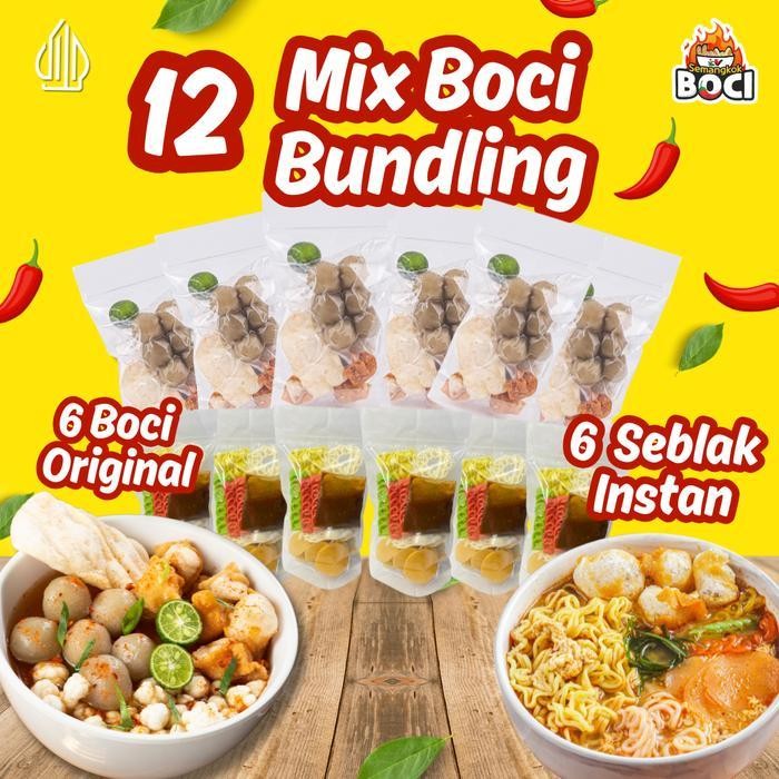

LS BUNDLING 12 (6 SEBLAK 6 BASO ACI ORIGINAL) Semangkok Boci - Makanan Beku - Frozen, Food