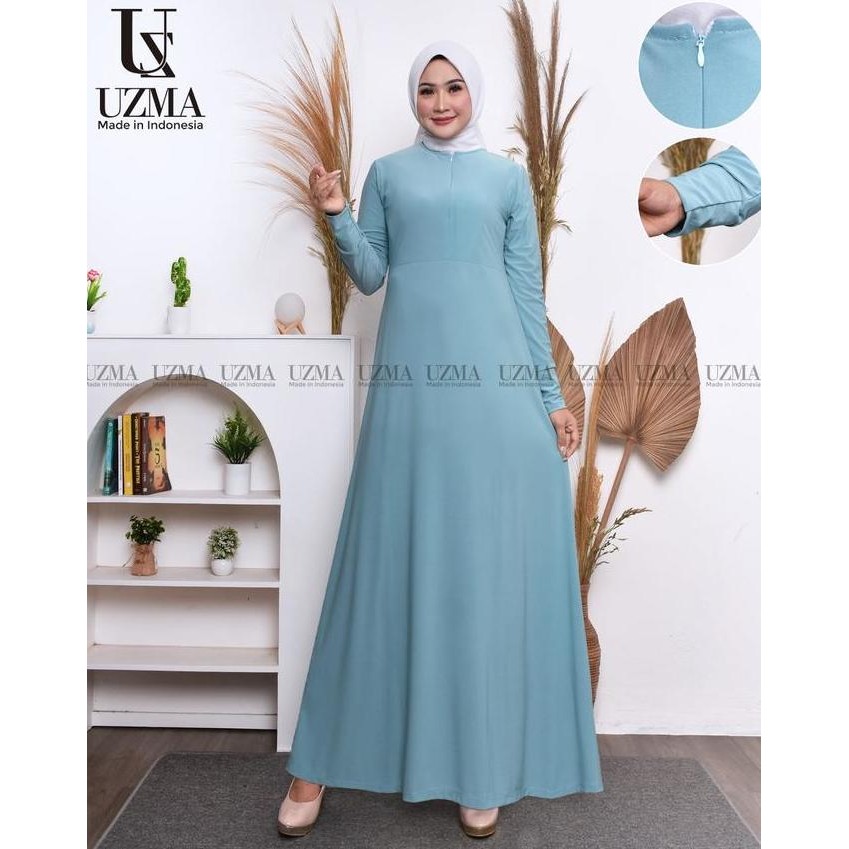 DB123 }} Gamis Jersey Panjang Premium Busui Terbaru Bahan Import Korea Bahan Adam Terlaris Dan tervi
