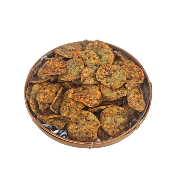 

LS 250gr - Keripik Pedas Daun Jeruk Terigu Bayam (Gungek Bayam) Rasa Pedas Camilan Food Makanan Snack keripik pedas Cemilan