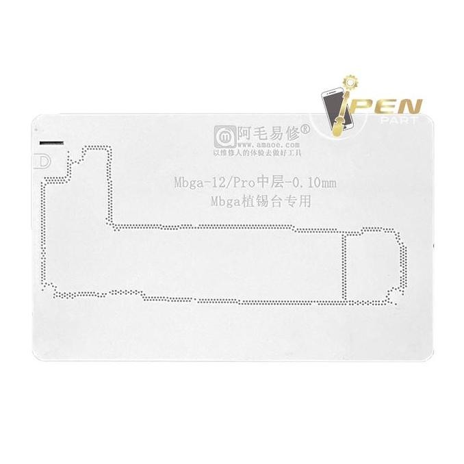 De15 >> Plat Cetakan Middle Frame Iphone 12 Pro Amaoe Original Bga Stencil