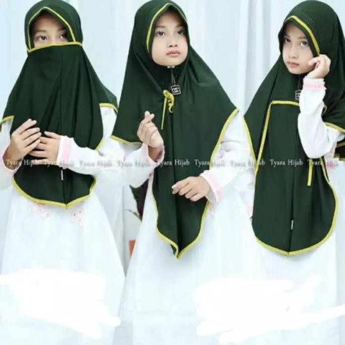 DA7 }} Jilbab Hijab Anak SD 8-12th Bisa Buat Masker / Kerudung Jilbab Anak