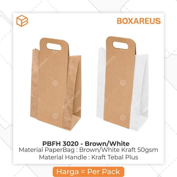 

NEW - Paper Bag Kantong Roti Lunch Paperbag Kraft Polos - PBFH020
