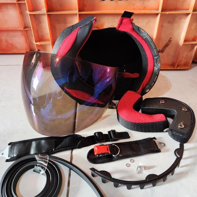 PROMO DISKON - Paket Busa Helm GM Fighter + Kaca Helm GM Fighter Spon Helm GM Fighter