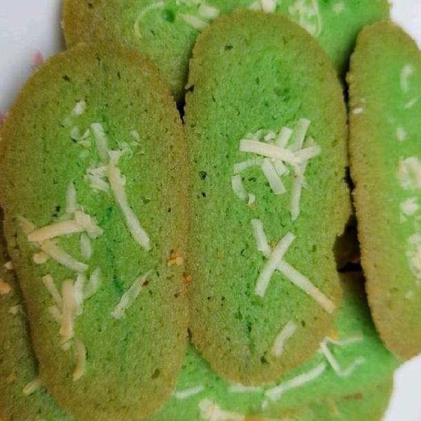 

Kue Kering Kuker Lidah Kucing Pandan Topping Keju Cookies Spesial Lebaran Dan Natal 250 Gram