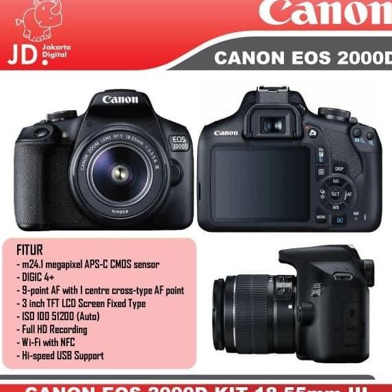 Canon Eos 2000D Kit 18-55Mm Iii - Canon Dslr Murah