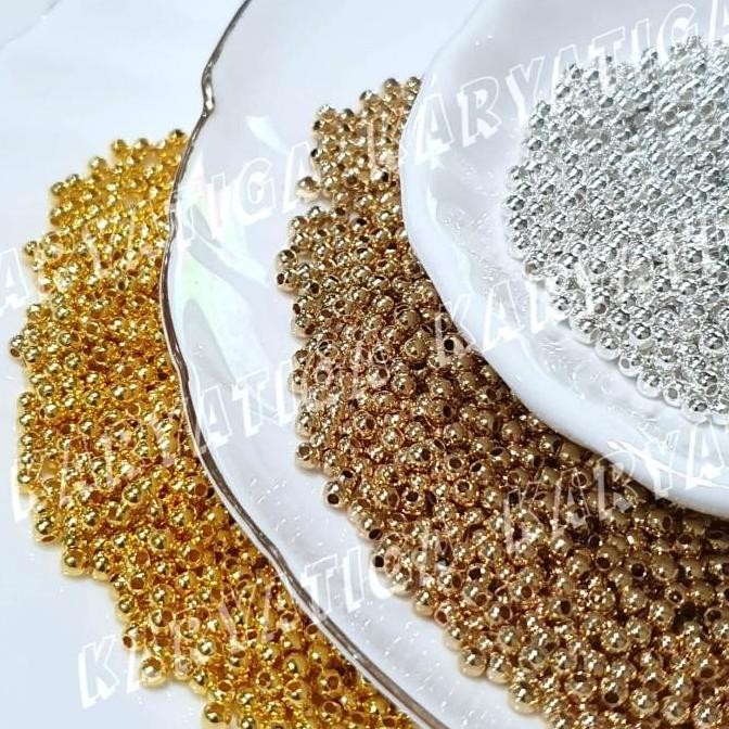 <<<<<] Mote Manik Mutiara Bulat 3 mm Grade A Semi Jepang (10 Gram) Asli