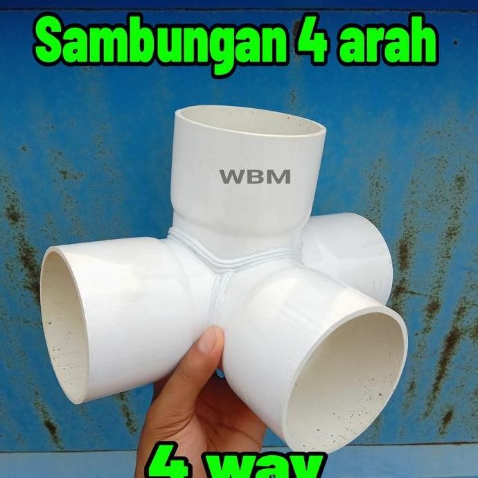 Fitting Pvc 4 Way Arah 3 Inchi Elbow Restock