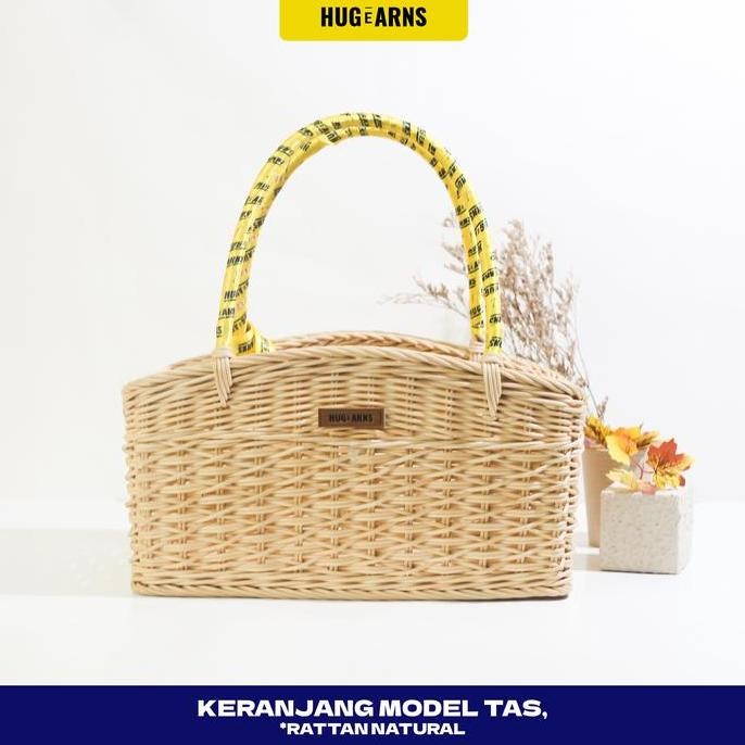 TERLARIS - HUGeARNS - Tas Keranjang Rotan Tas Hampers Rotan / Keranjang Rotan Persegi / Tas Keranjan