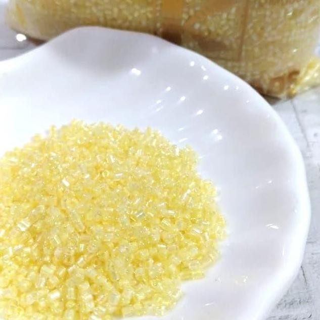 {{{{}}] Mote Manik Payet Bambu Pendek Semi Jepang KING - Kuning Pastel (10 gr)