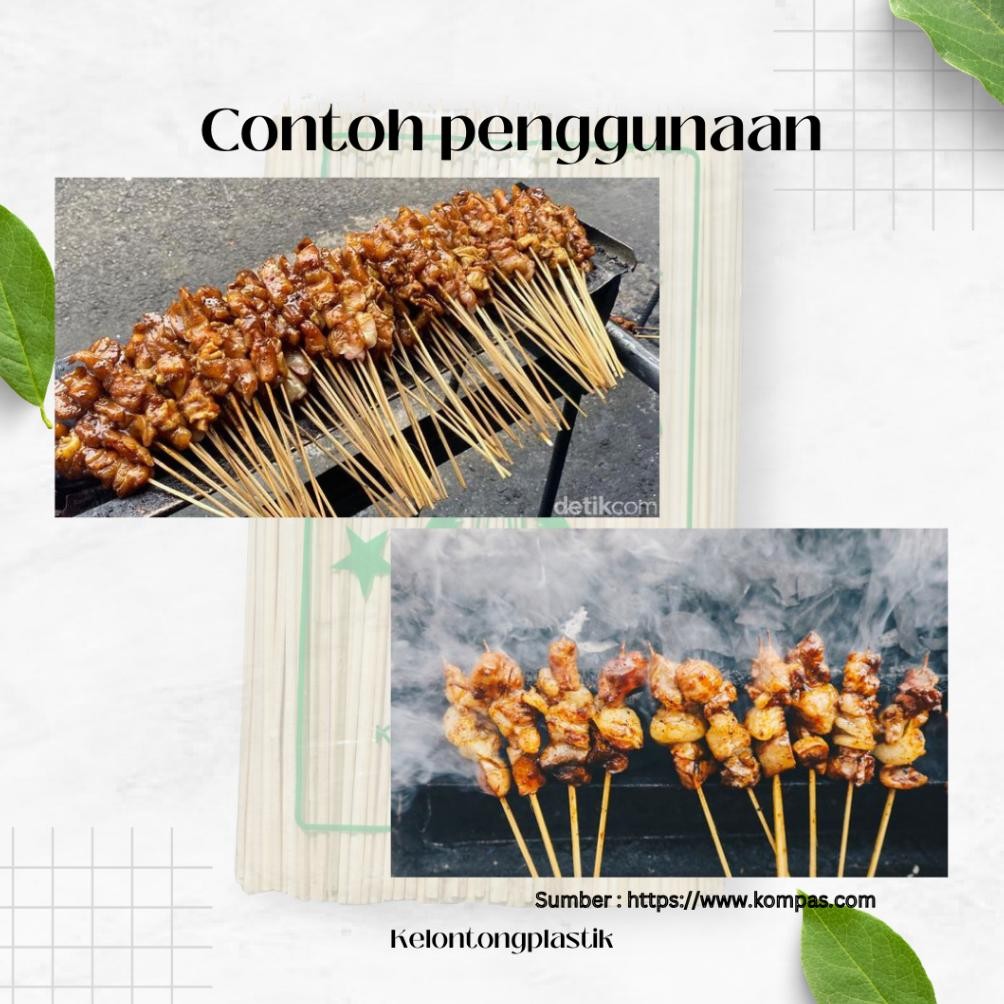 Bisa Cod Tusuk Sate Bambu 21 Cm Berat 400 Gram Isi 400 Batang ||