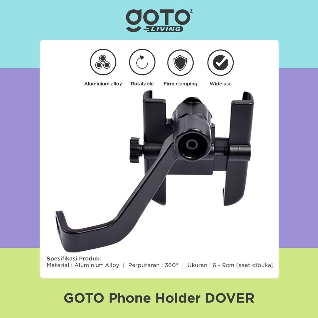 Cod Goto Dover Stand Phone Holder Dudukan Pegangan Hp Sepeda Motor Ti-17