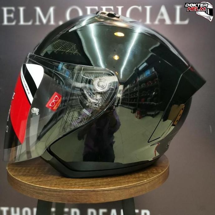 Njs Kronoz Solid Helm Half Face Free Spoiler