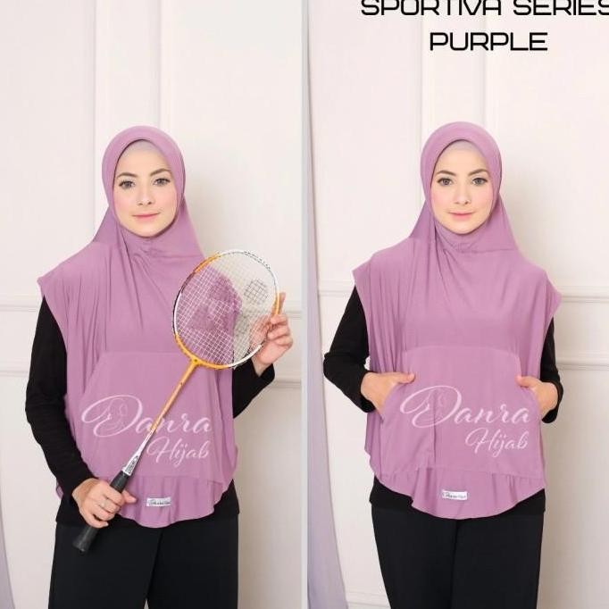 Hijab Sportiva Jilbab Olahraga original Danra Hijab Hitam Grey Dll