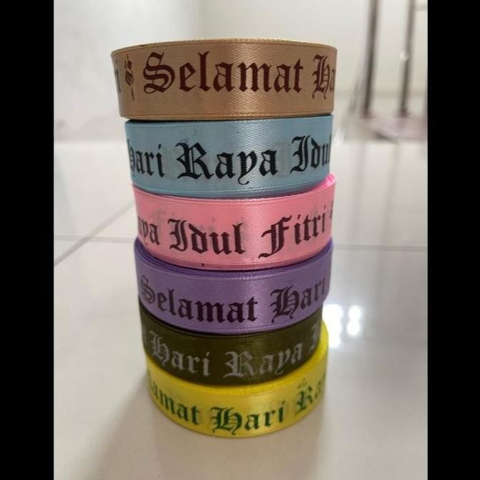 

pita selamat hari raya idul fitri pita idul fitri satin 1.27cm/2cm