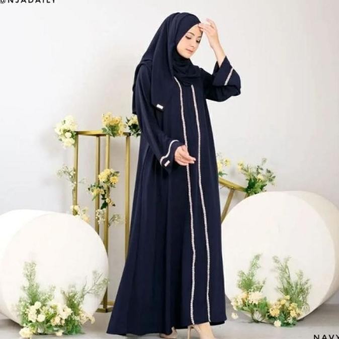 gamis Abaya Hitam Renda Abaya Arab kekinian Fashion Wanita Terbaru