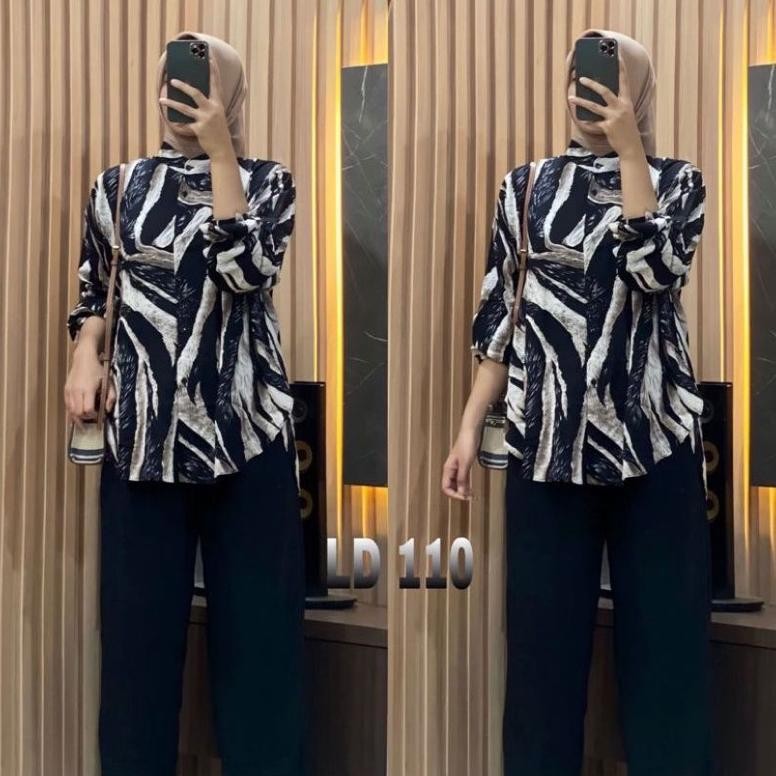 Nl-8 Fth- New Premium Anggrek Set  Rayon Mix Crinkle Fit To Xl // Set Anggrek // One Set Anggrek // 