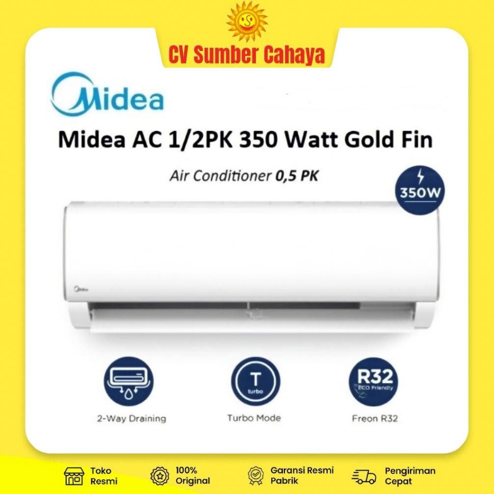Midea Ac 1/2 Pk 0,5 Pk Standard 350 Watt Msfc-05Crn Msfc 05Crn 05Crn