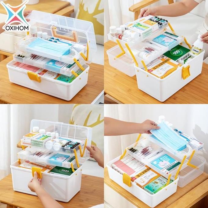 Oxihom Tool Box Kotak Obat Kotak Penyimpanan Box Mainan Box Plastik