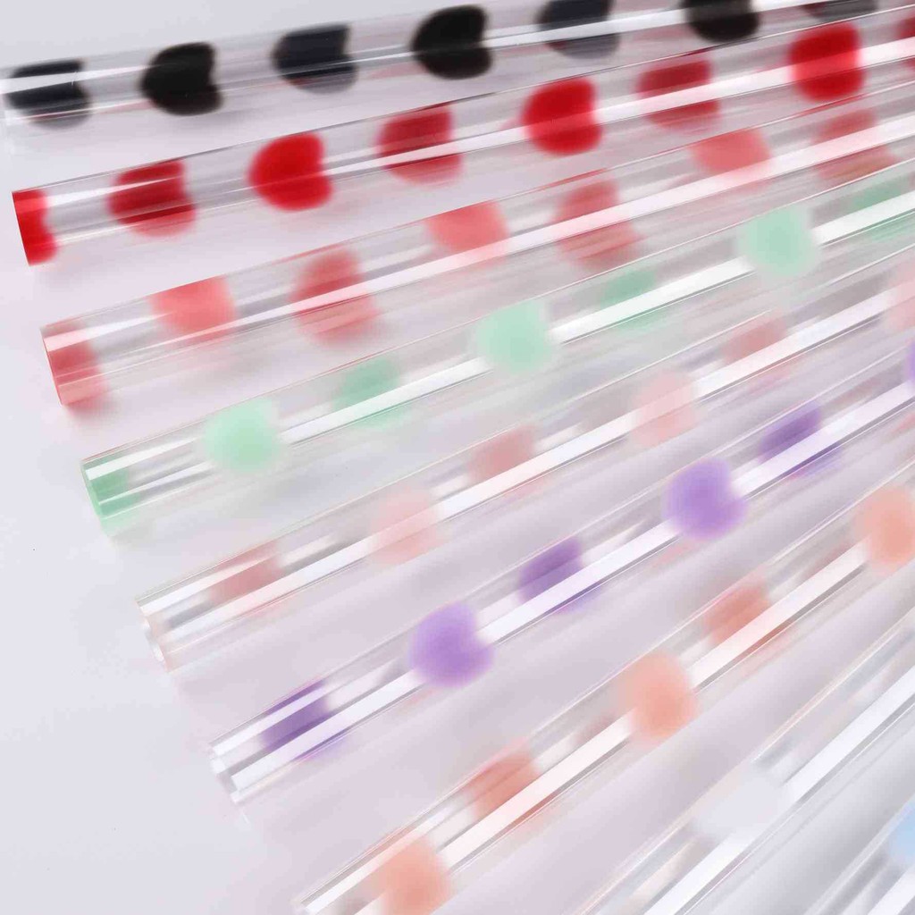 

Kertas Buket Bunga Flower Wrapping OPP Motif LOVE Cellophane Transparant Bening Waterproof KB63