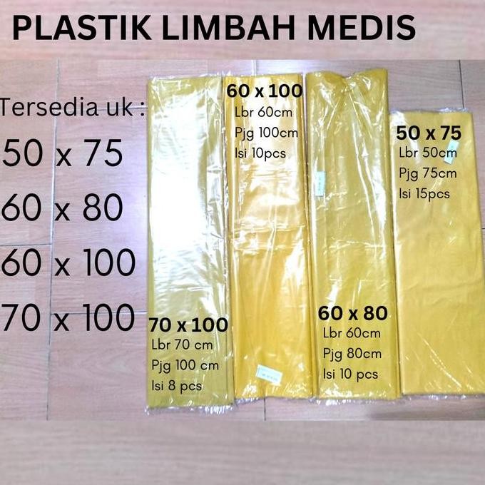 Kantong plastik limbah kuning medis