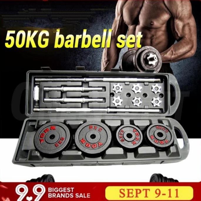 dumbell set 50 kg / barbel set 50kg