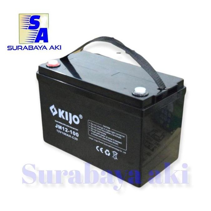 TERBARU - aki solar panel aki vrla aki panel surya 12v 100ah 12volt 100ah kijo
