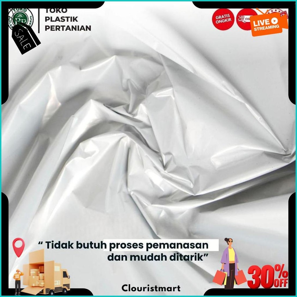 Plastik Mulsa Perak 1 Roll 8 Kg Mulsa Grenjeng Lebar 90 Cm Original Produk