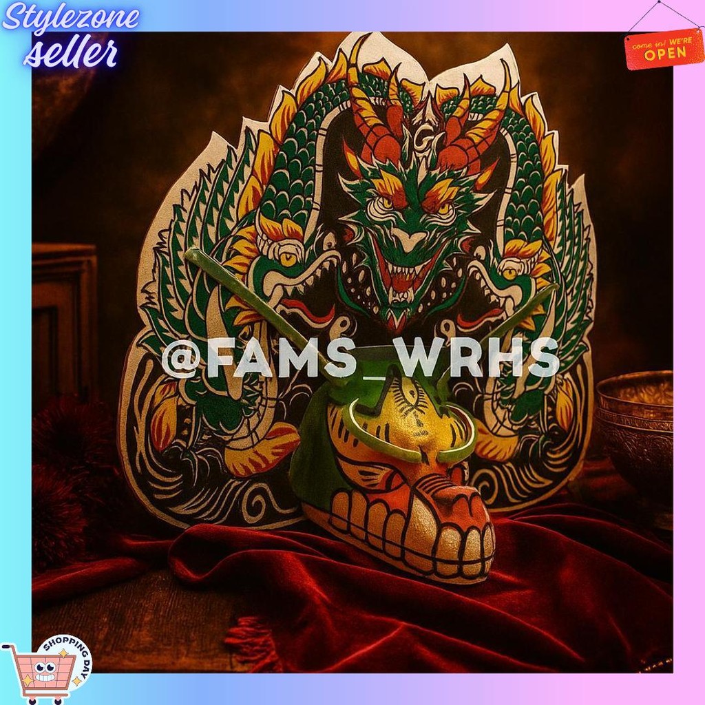 Barongan Anak Ukuran Sedang Spons Dragon Barongan Spons Barongan Hijau Barongan Murah Kd 17