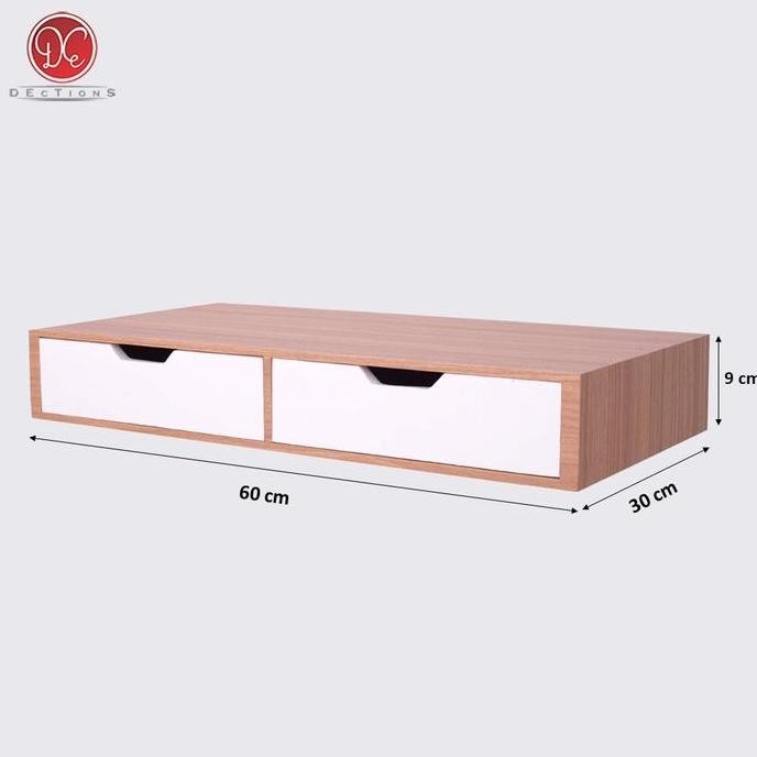 Rak Laci Dinding 60X30 Cm Gantung 2 Penyimpanan Slot W Combi Allshop