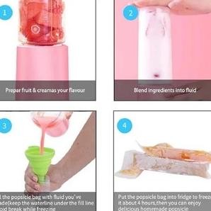 100 Pcs Plastik Es Lilin Klip Plastik Es Mambo Plastik Es Krim Pouch Panjang Plastik Klip