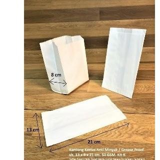 

(100 Pcs) Paperbag Putih-kantong gorengan Grease Proof anti minyak