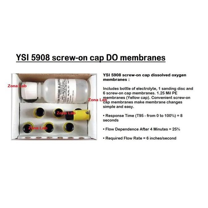 Ysi Membrane Kit 1.25 Mil - Elektrolit Dan Membran Do Meter Ysi Set Kualitas Terbaik Harga Termurah