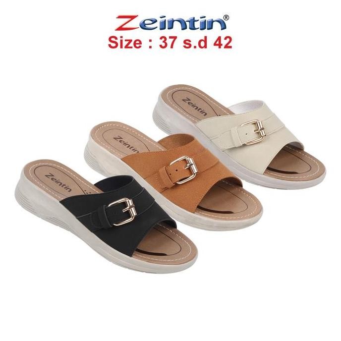 COD Zeintin - Sandal Wanita Zeintin Sendal Selop Wanita Sintetis Kausal Sandal Zeintin HP Kasual