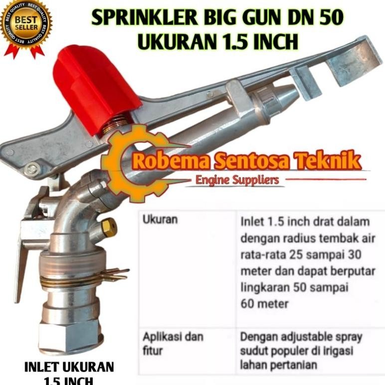 Sprinkler Big Gun DN 50 STAINLESS 1.5 Inch || Sprinkler Pertanian 30 Meter