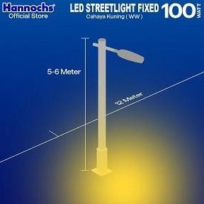Hannochs Lampu Outdoor Led Streetlight Fixed 100W Cahaya Kuning Pju