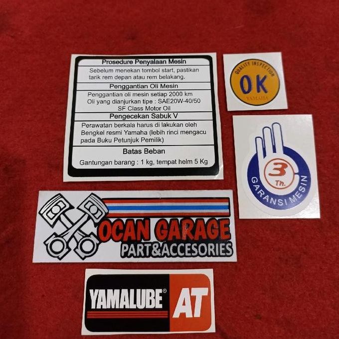 Ready  STIKER WARNING STIKER PADUAN GAMBAR TEMPEL WARNING MIO NOUVO SOUL YAMAHA