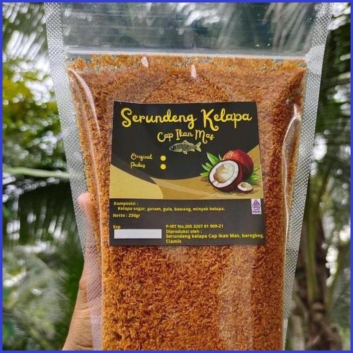 

SERUNDENG KELAPA ASLI KEMASAN +250GRAM-HALAL RASA MANIS GURIH CEMILAN KERING MAKANAN
