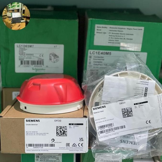 NEW SMOKE DETECTOR SIEMENS OP720 KOMPLIT BASE
