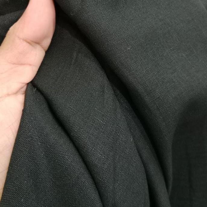 KAIN LINEN KATUN TIPIS 1,4CM WARNA PUTIH, HITAM, BW, IJO SAGE