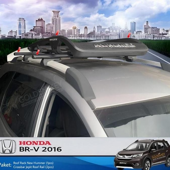 PAKET BRV 2016 ROOF RACK NEW HUMMER + CROSSBAR JEPIT ROOF RAIL ORIGINAL DAN TERPERCAYA
