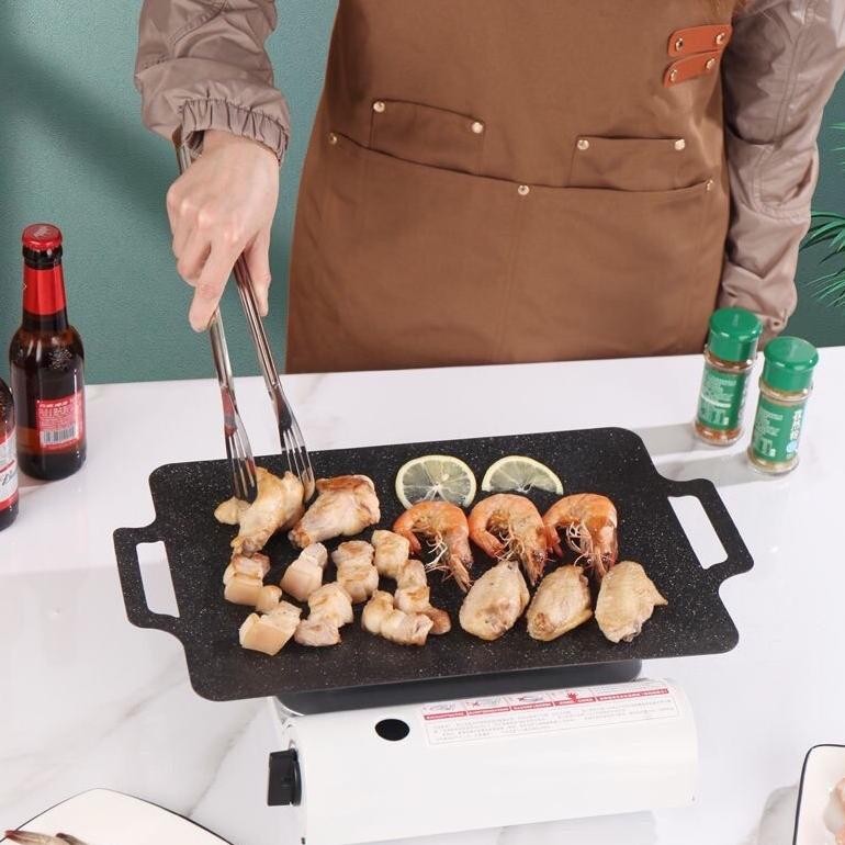 Bisa Cod Littlepolkadot38Cm Grill Pan Bbq Tempat Alat Pemanggang Tempat Pemanggang Bulat Bbq Piring 