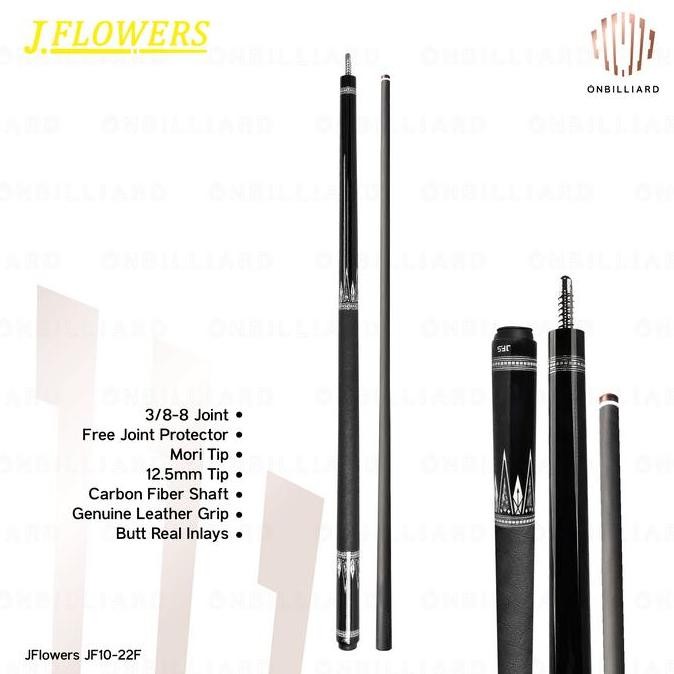 JFLOWERS JF10-22F Leather Grip Stick Carbon Cue Stick JF10-22 JF JFS Stik Play