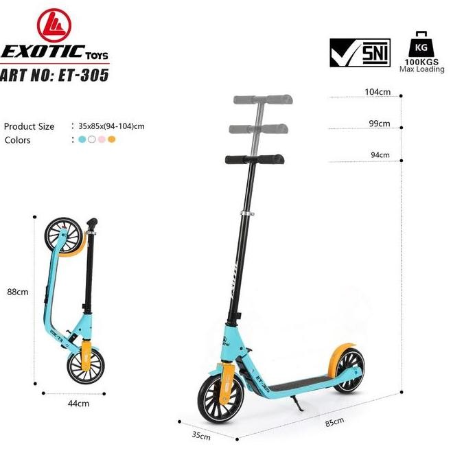 SCOOTER / SKUTER / OTOPED LIPAT DEWASA DAN ANAK RODA BESAR