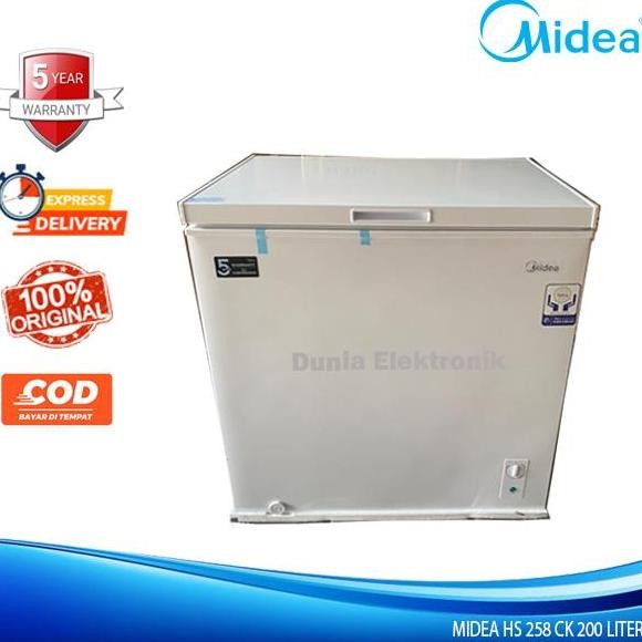 MIDEA Chest Freezer 200 Liter HS 258 CK Cooler BOX