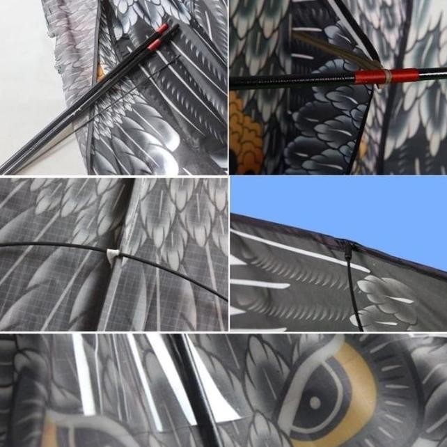 Layangan elang parasut JUMBO + layangan lipat