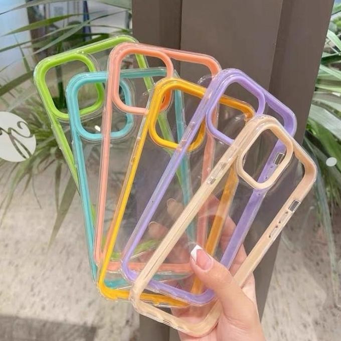 CLEAR BUMPER 3IN1 CASE VIVO Y20 Y22 Y02 Y16 Y35 Y91C