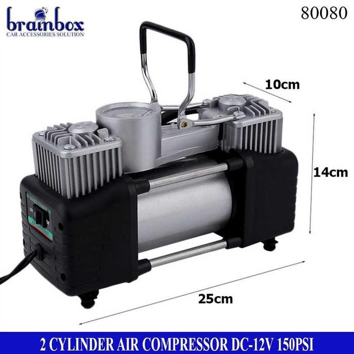 HIGH QUALITY POMPA BAN KOMPRESOR ANGIN 2 SILINDER POMPA ANGIN MINI HEAVY DUTY AIR COMPRESSOR ORIGINA