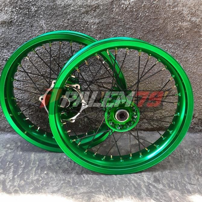 Ready  Velgset Supermoto KLX 230 Hijau Velg 17 300 350 Velk Set Sumo KLX230