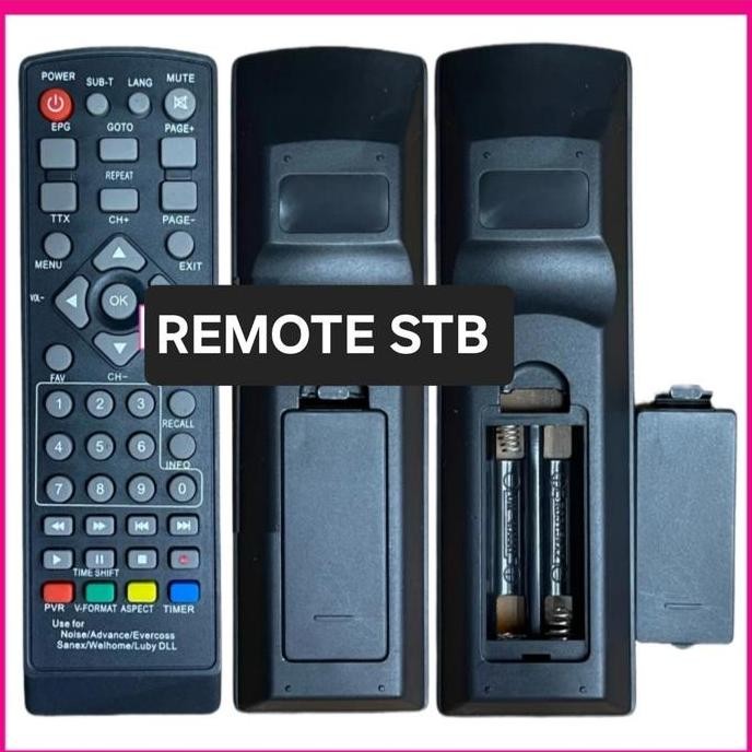 REMOTE STB REMOT UNIVERSAL MULTI MULTY SETING SET TOP BOK BOX LUBBY LUBY SANEX WELLHOME AOKY INTRA A